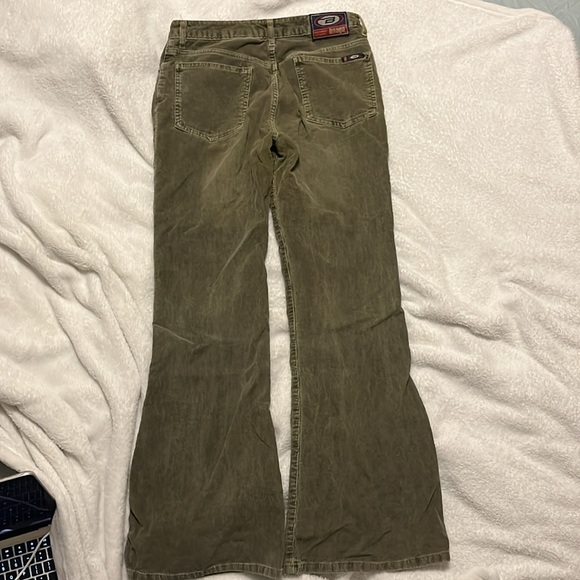 Green wide leg corduroys - Picture 3 of 5